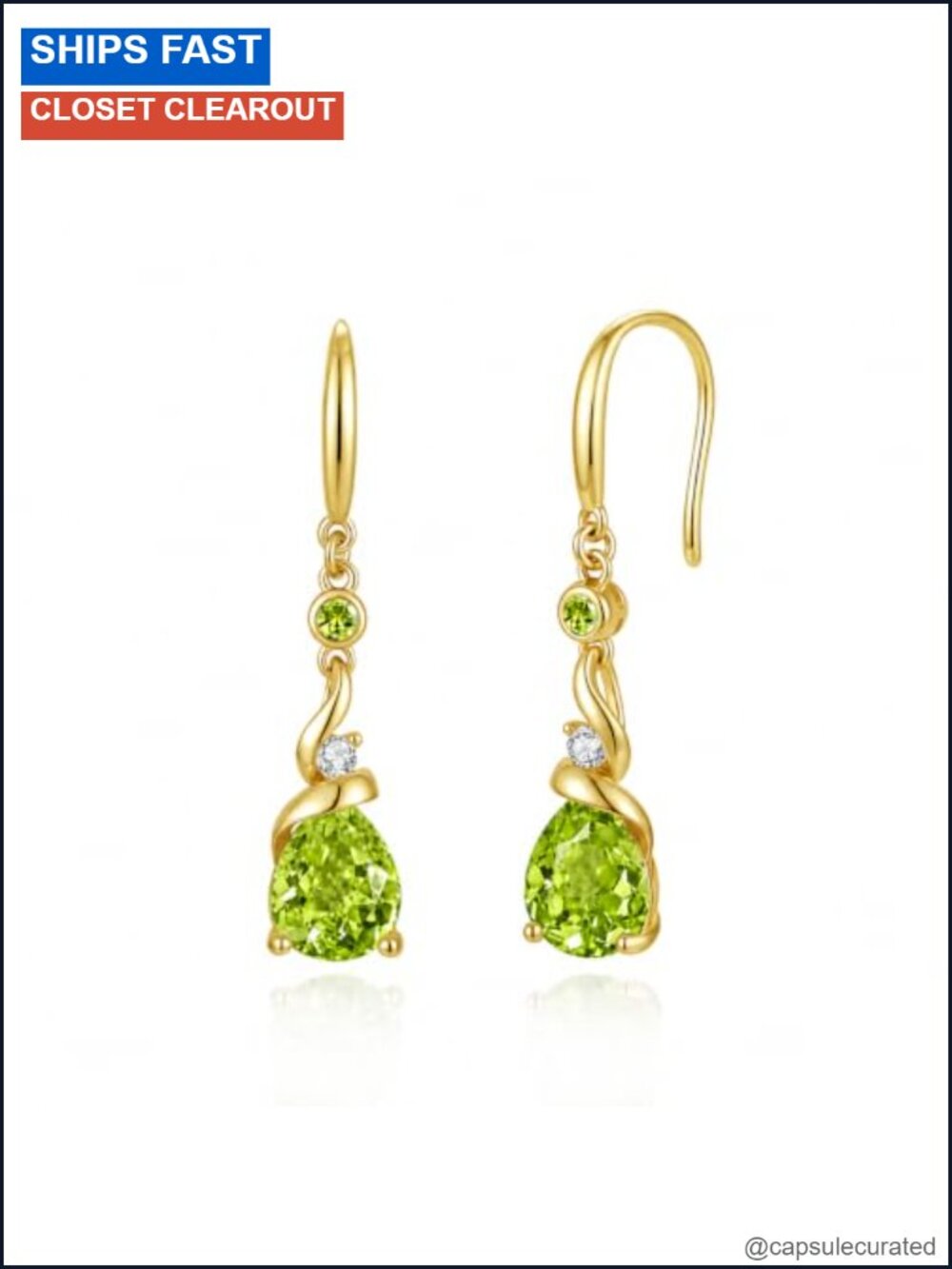 925 Sterling Silver Teardrop Dangle Earrings Women Hypoallergenic Birthstone